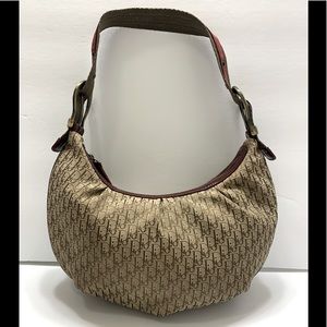 Dior Brown Dior Oblique Canvas Hobo Bag